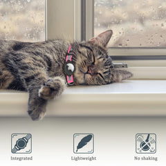 Odokele collar con AirTag integrado, compatible con Apple para localización fiable.