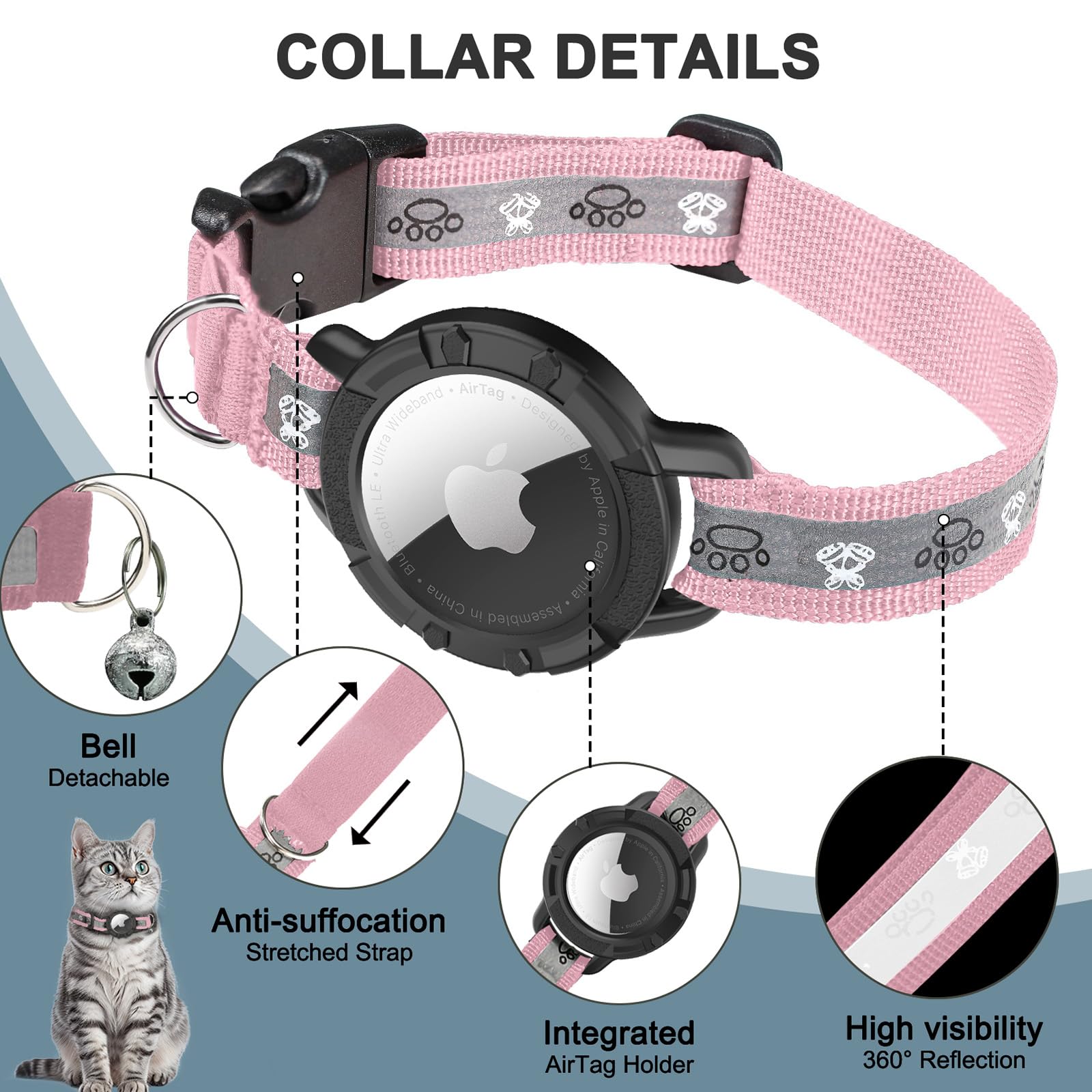 Odokele collar campana desmontable para avisar de la presencia