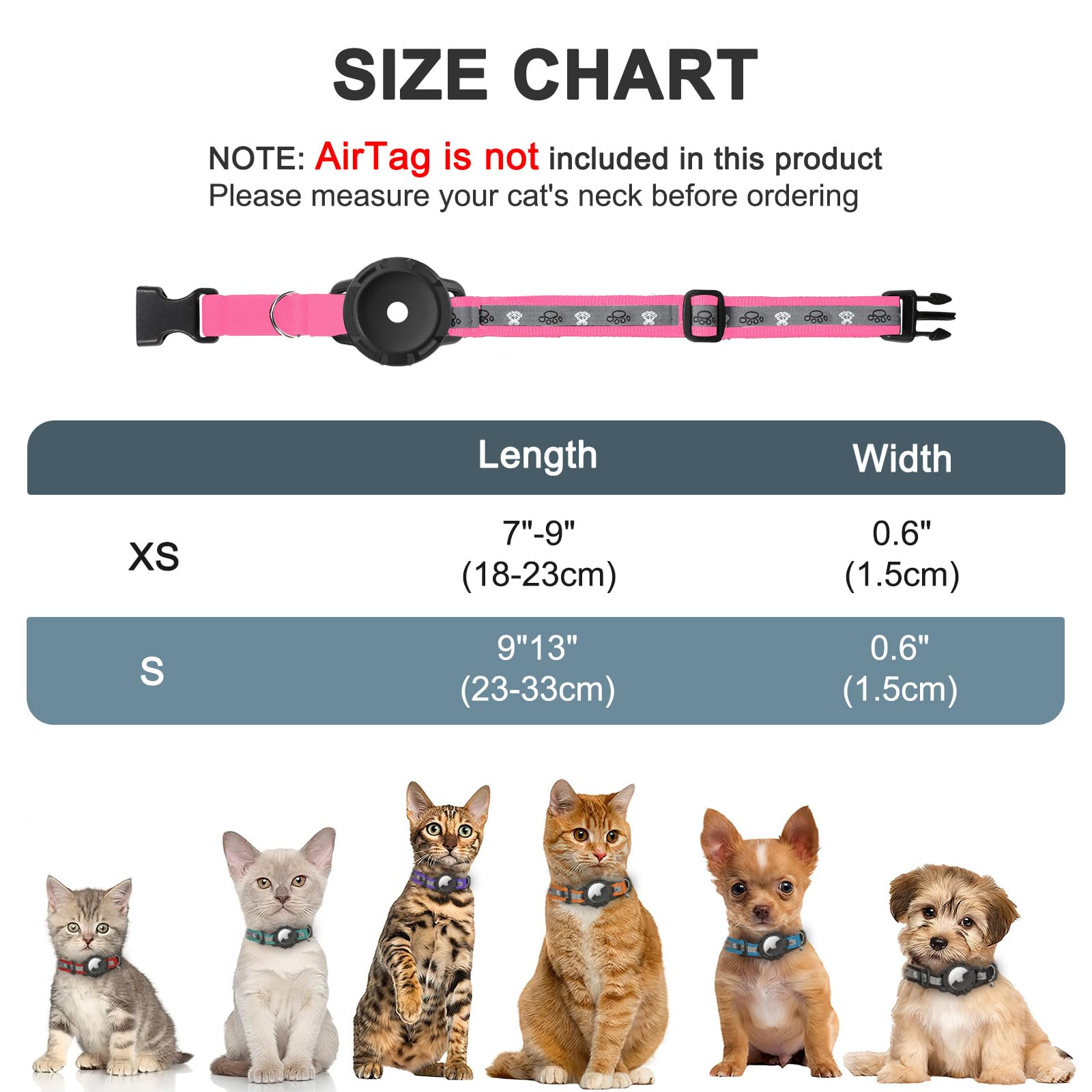 Odokele collar con campanas desmontables para avisar de la presencia del gato.