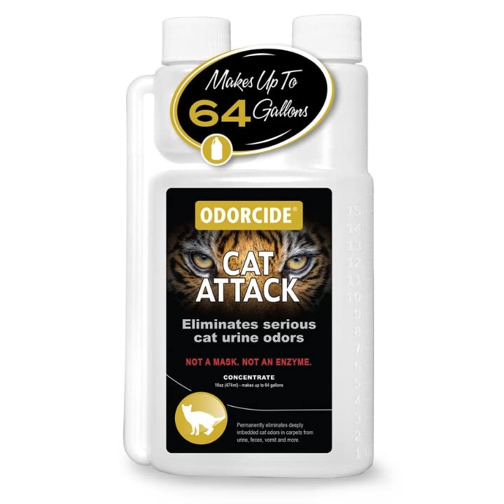 Odorcide Cat Attack útil en alfombras y tapicería para neutralizar olores de gato.