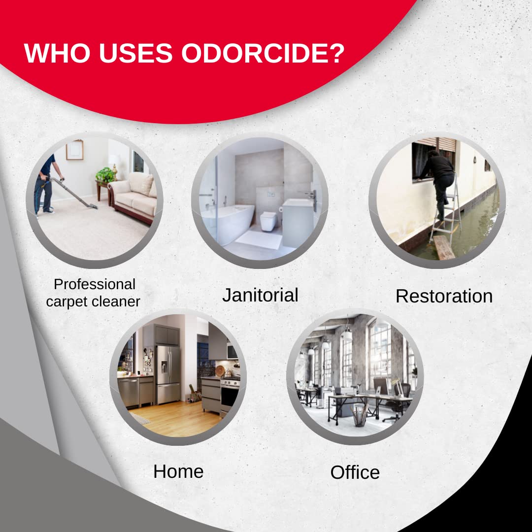 Odorcide Concentrado: aplicación en alfombras para reducir olores persistentes sin enzimas.
