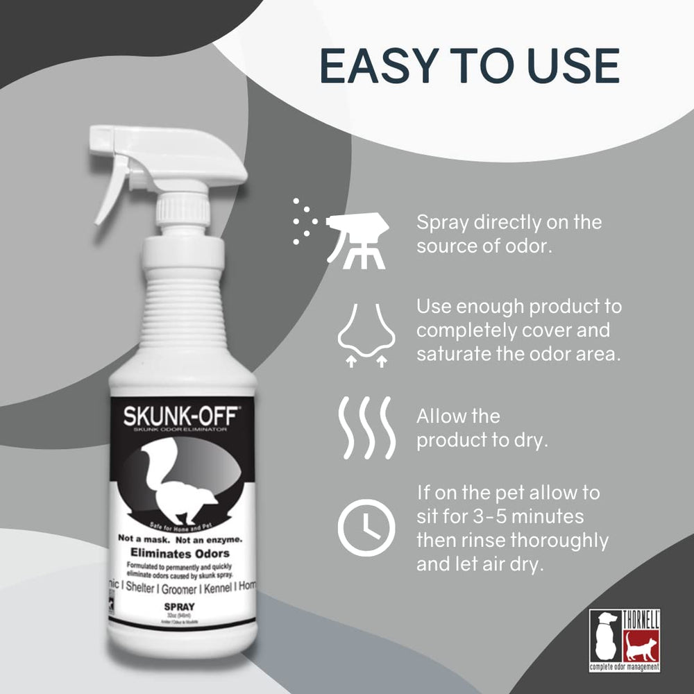 Odorcide Skunk Off: aplicación en perros para neutralizar olor de zorrino sin irritar
