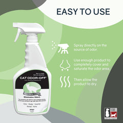 Odorcide Thornell Cat Odor-off, aplicación en áreas afectadas por orina de gato.