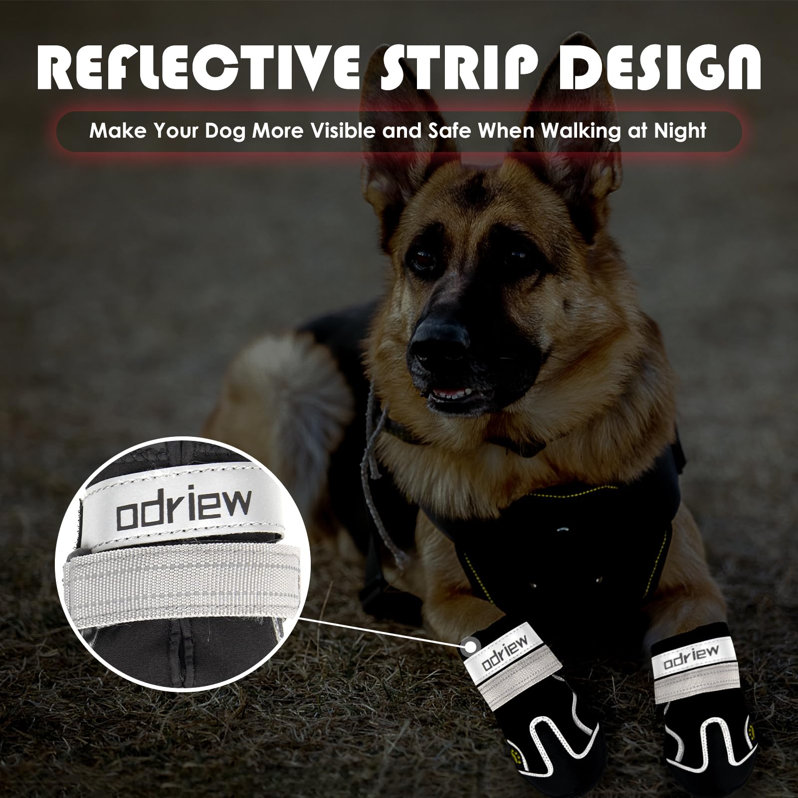 ODRIEW zapatillas para perros talla grande suela antideslizante para superficies