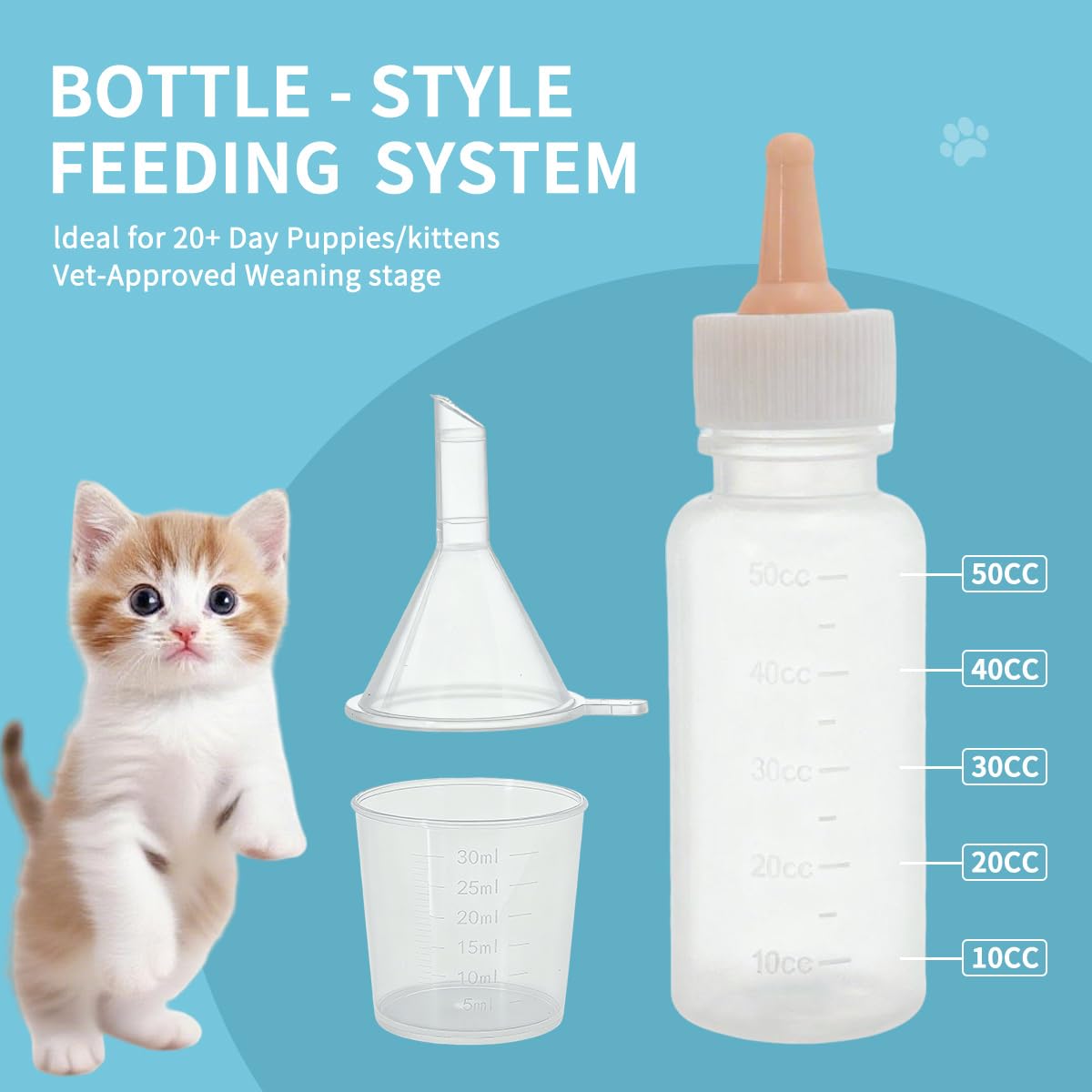 OGNWFUNK tetinas suaves para alimentación delicada de gatitos y cachorros