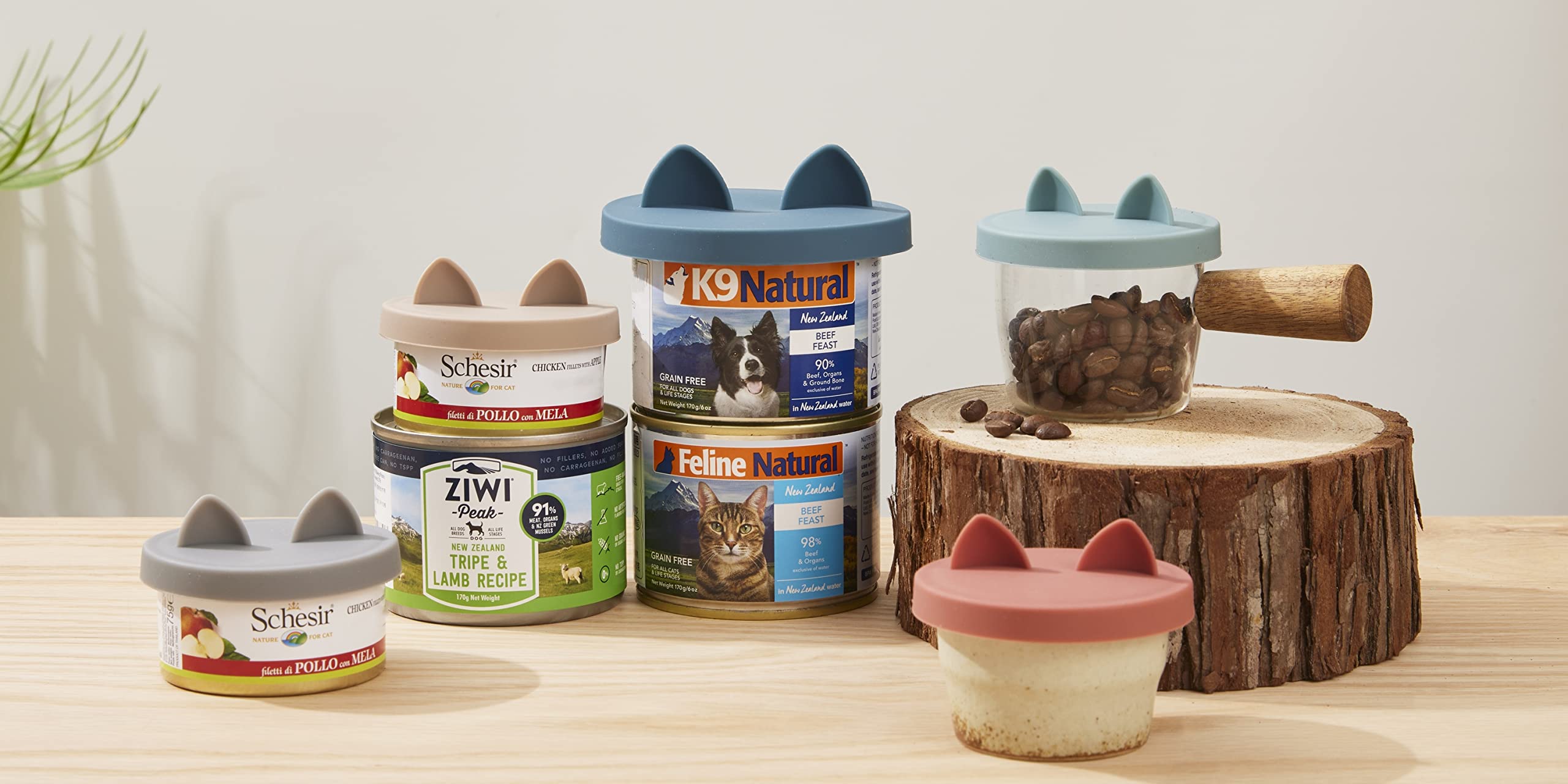 OHMO diseño-practico-tapas-latas: facilita abrir y mantener frescos los alimentos de tus mascotas.