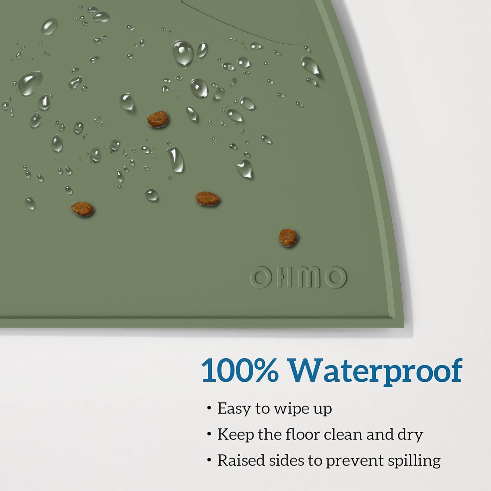 OHMO alfombrilla de silicona, fácil de limpiar y apta para platos.