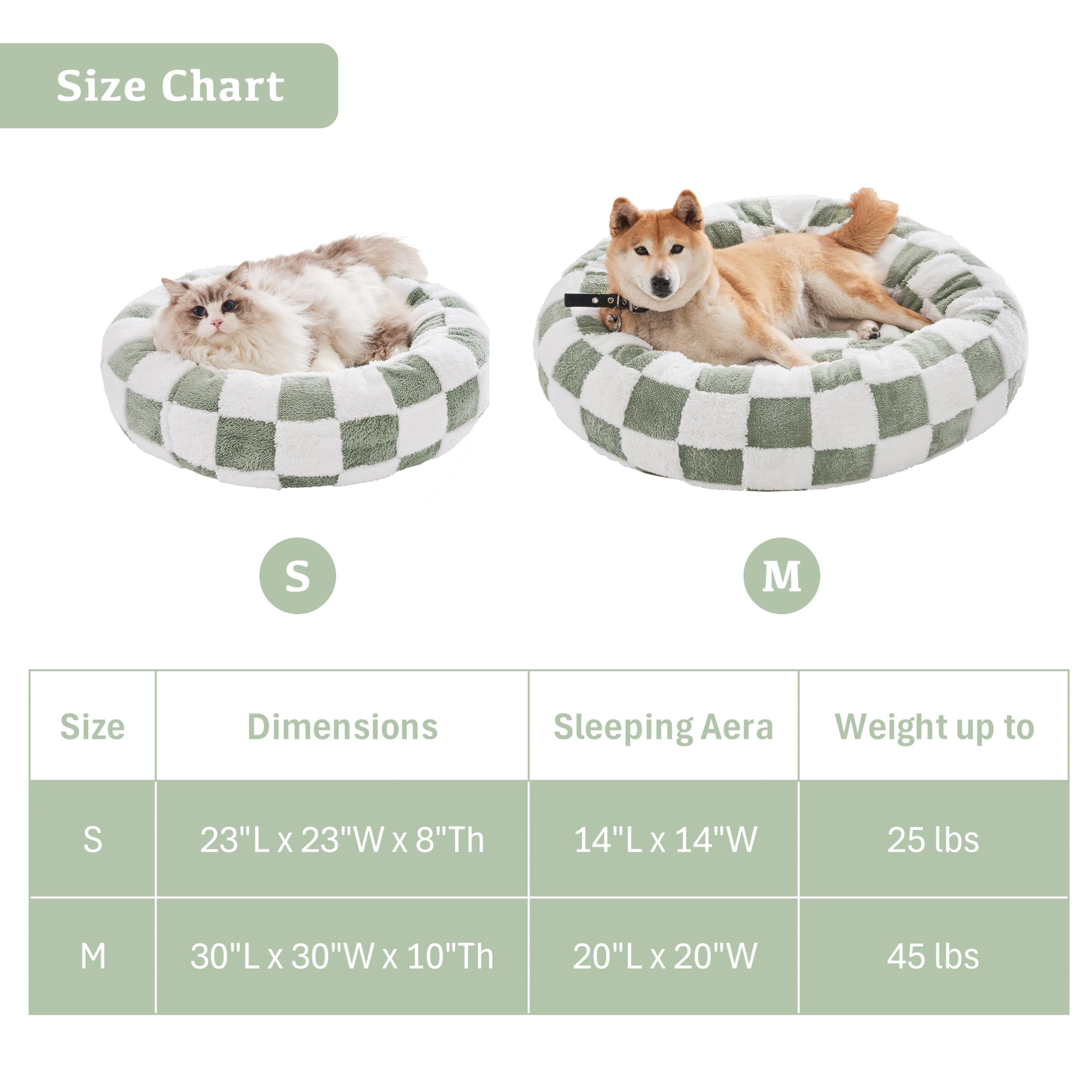 Cama redonda Ohocut, tamaño pequeño, perfecta para gatos y mascotas pequeñas.