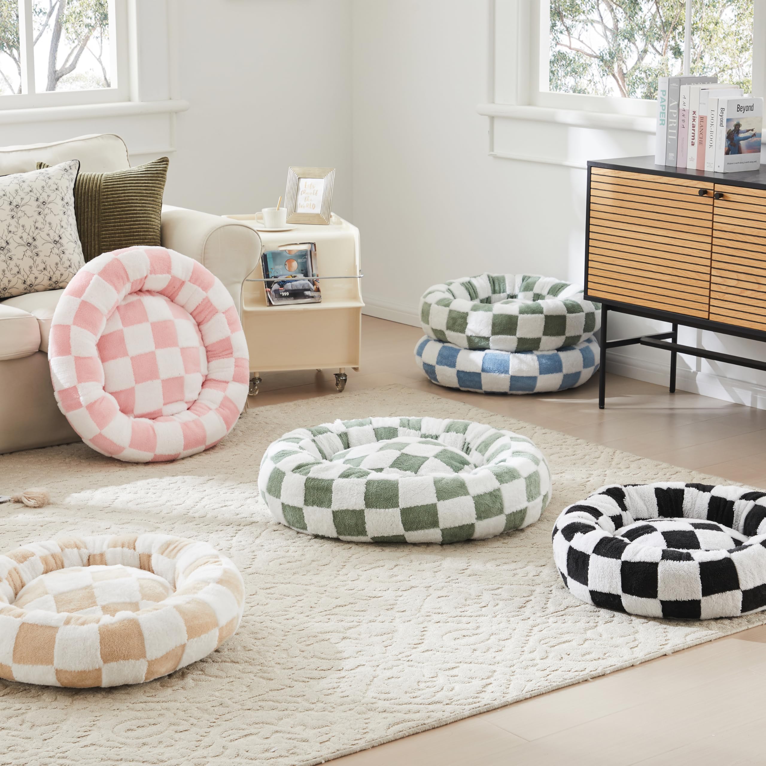 Ohocut cama redonda para gatos y perros pequeños, refugio cómodo para siestas.
