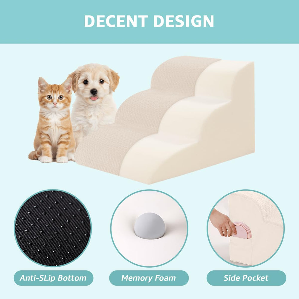 Oiilores escaleras para mascotas, ideal para uso en camas, sofás o sillas.