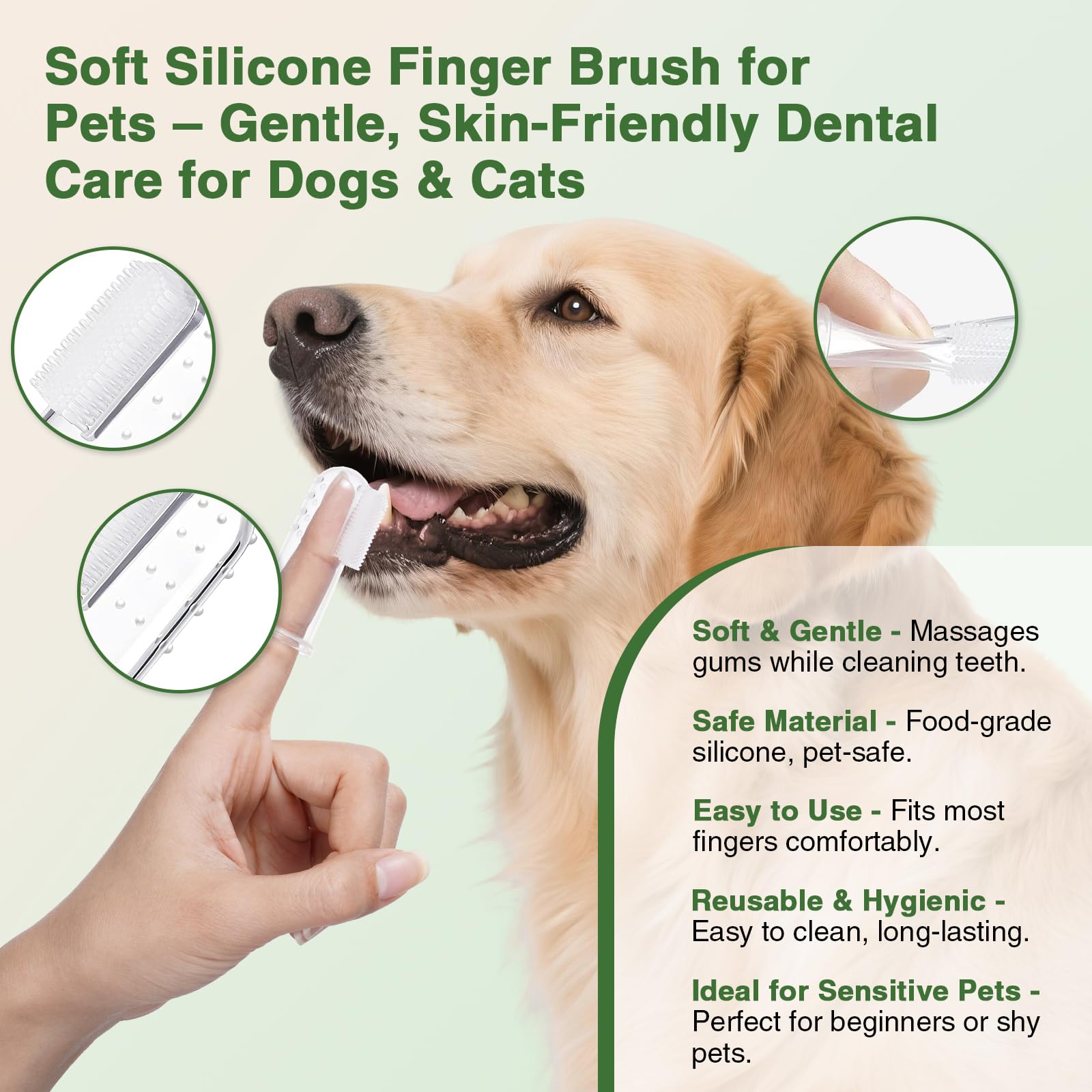 Sesión de cepillado Oivolii para perros con sabor sandía.