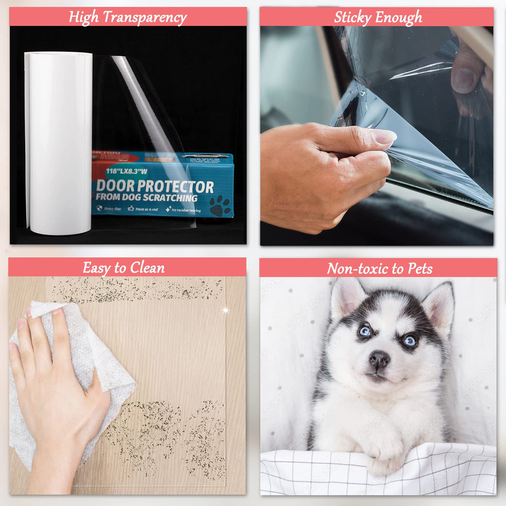 OKPOPLY protector-puerta-flexible-adhesion: se adapta a bordes y recortes.