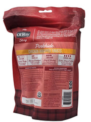 Ol' Roy tiras envueltas de pollo y piel de cerdo, masticables y aptas para perros grandes.