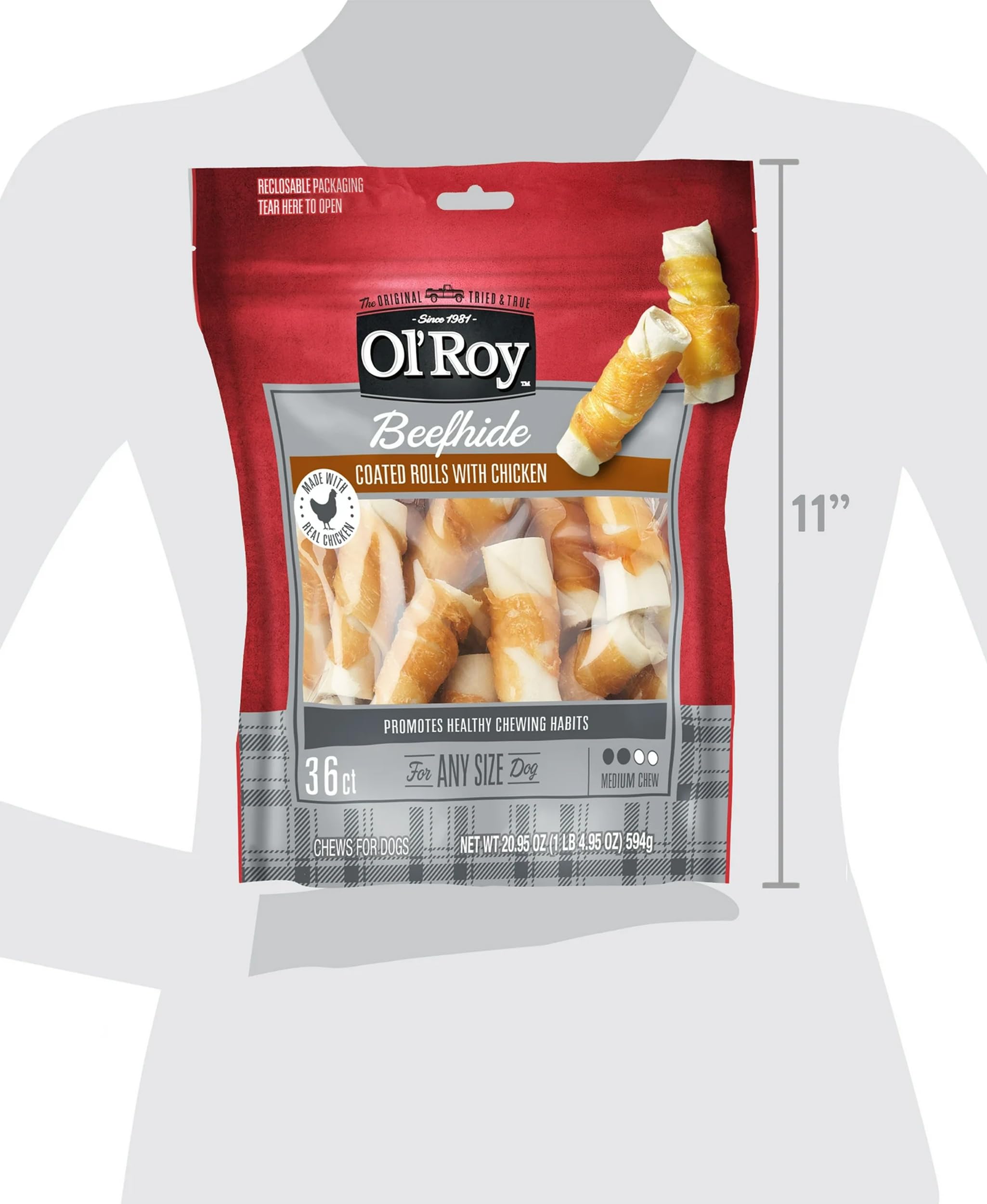 Sabor irresistible de Ol-Roy para recompensas diarias.