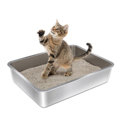 Olacat bandeja de acero inoxidable con superficie lisa para limpieza rápida y duradera.