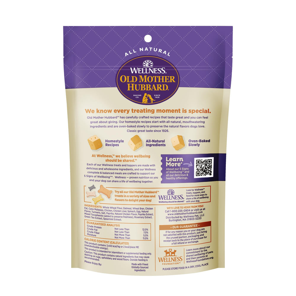 Old Mother Hubbard galletas sabor pollo, premio sabroso para reforzar órdenes.