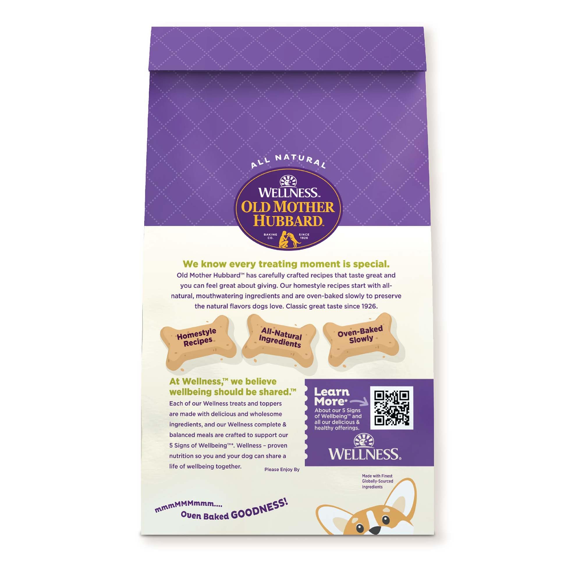 Old Mother Hubbard galletas mini, sabor patata dulce y manzana para premio entrenable.