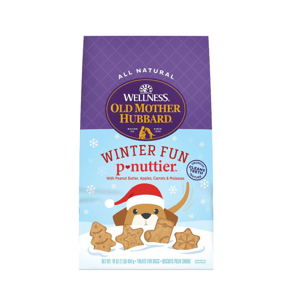 Galletas Old Mother Hubbard para perro inviernal con sabor a maní y melaza