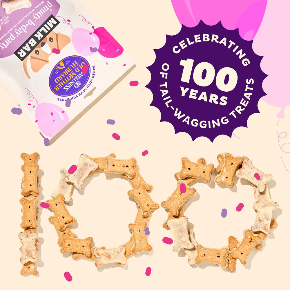 Old Mother Hubbard Milk Bar P’Nutty B-Day Party, cobertura de yogur de vainilla para celebrar.