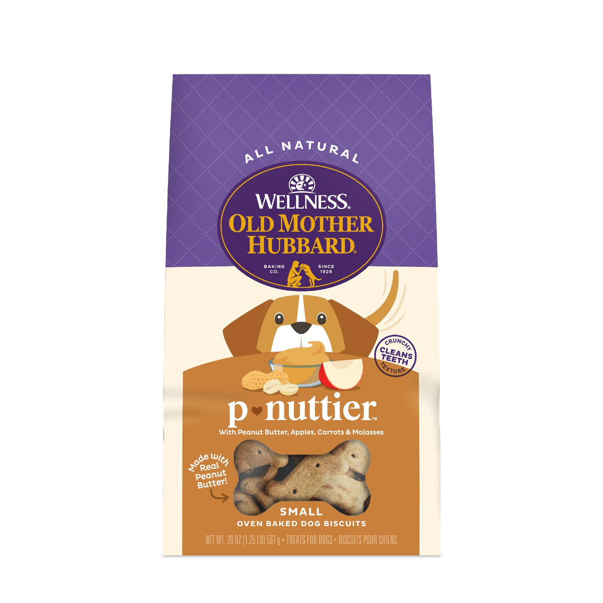 Old Mother Hubbard P-Nuttier galletas pequeñas para entrenamiento suave y recompensas.