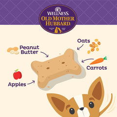 Old Mother Hubbard Wellness P-Nuttier galletas con sabor a mantequilla de maní para perros