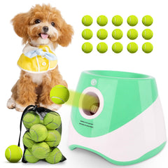 OLenyer lanzador automático para perros con pelotas mini tenis; perfecto para juego diario.