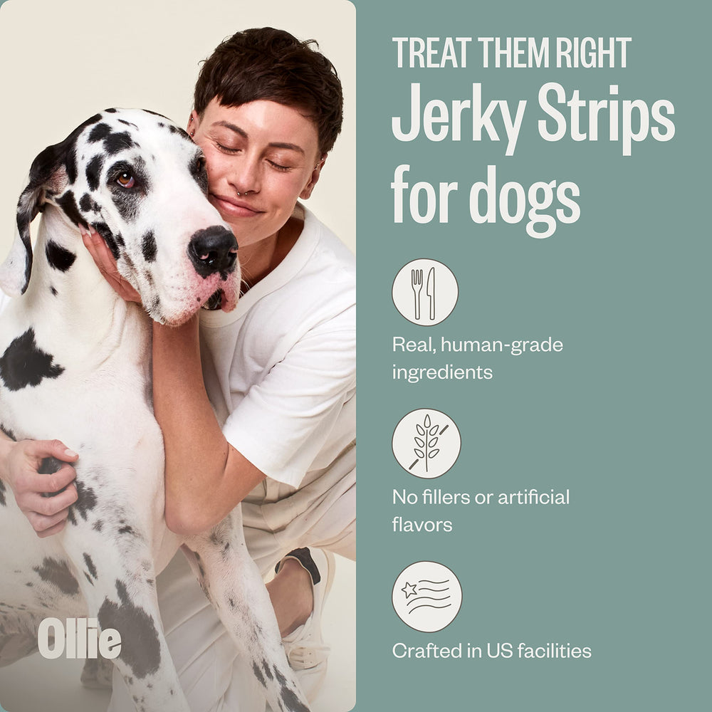 Ollie jerky poulet-pomme emballage pratique pour les sorties.