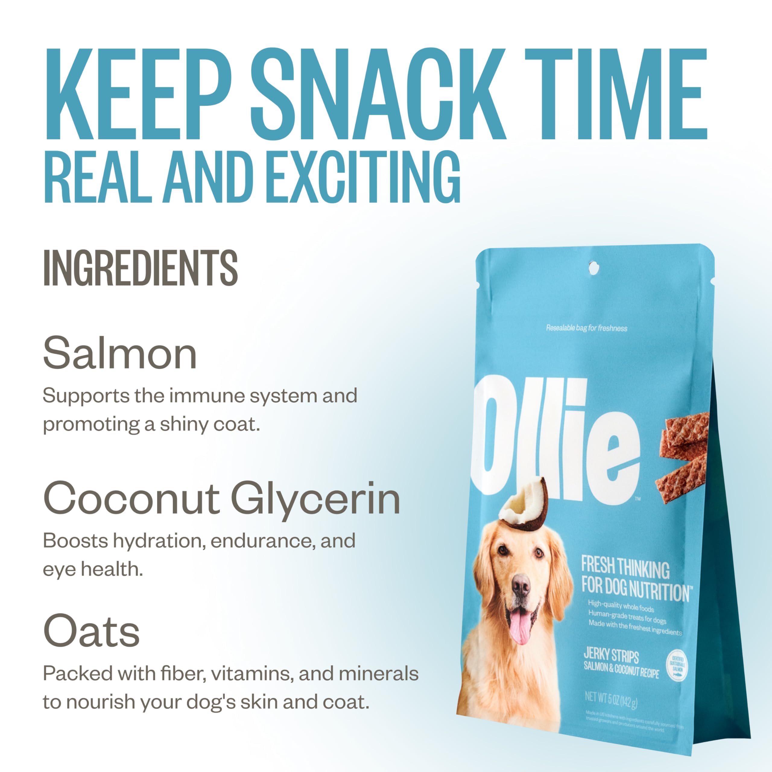 Ollie premio para entrenamiento, refuerzo delicioso y saludable.