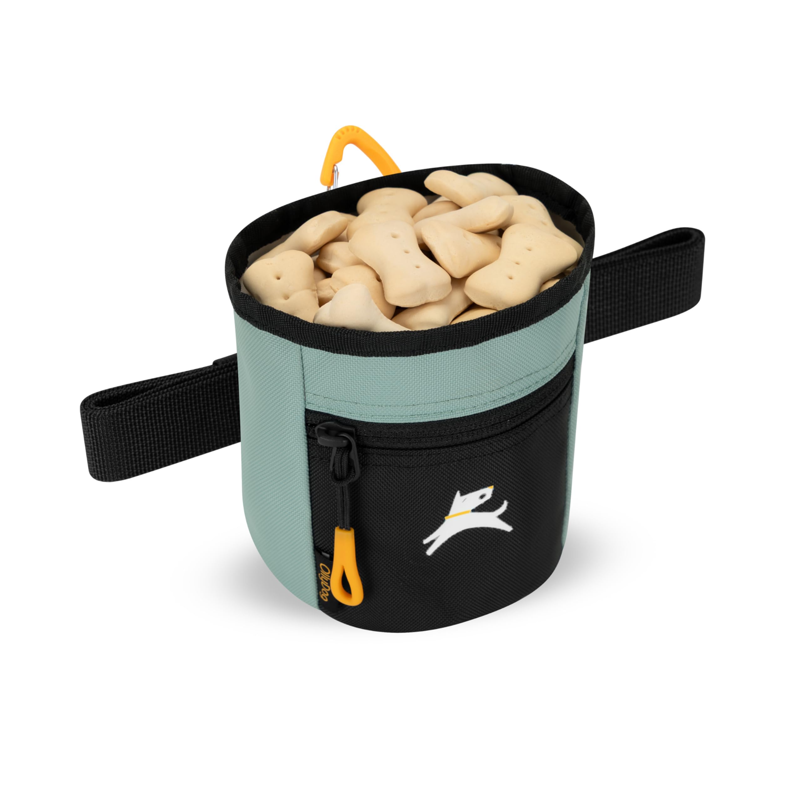OllyDog bolsa de premios tamaño compacto, práctica para cintura y movilidad.