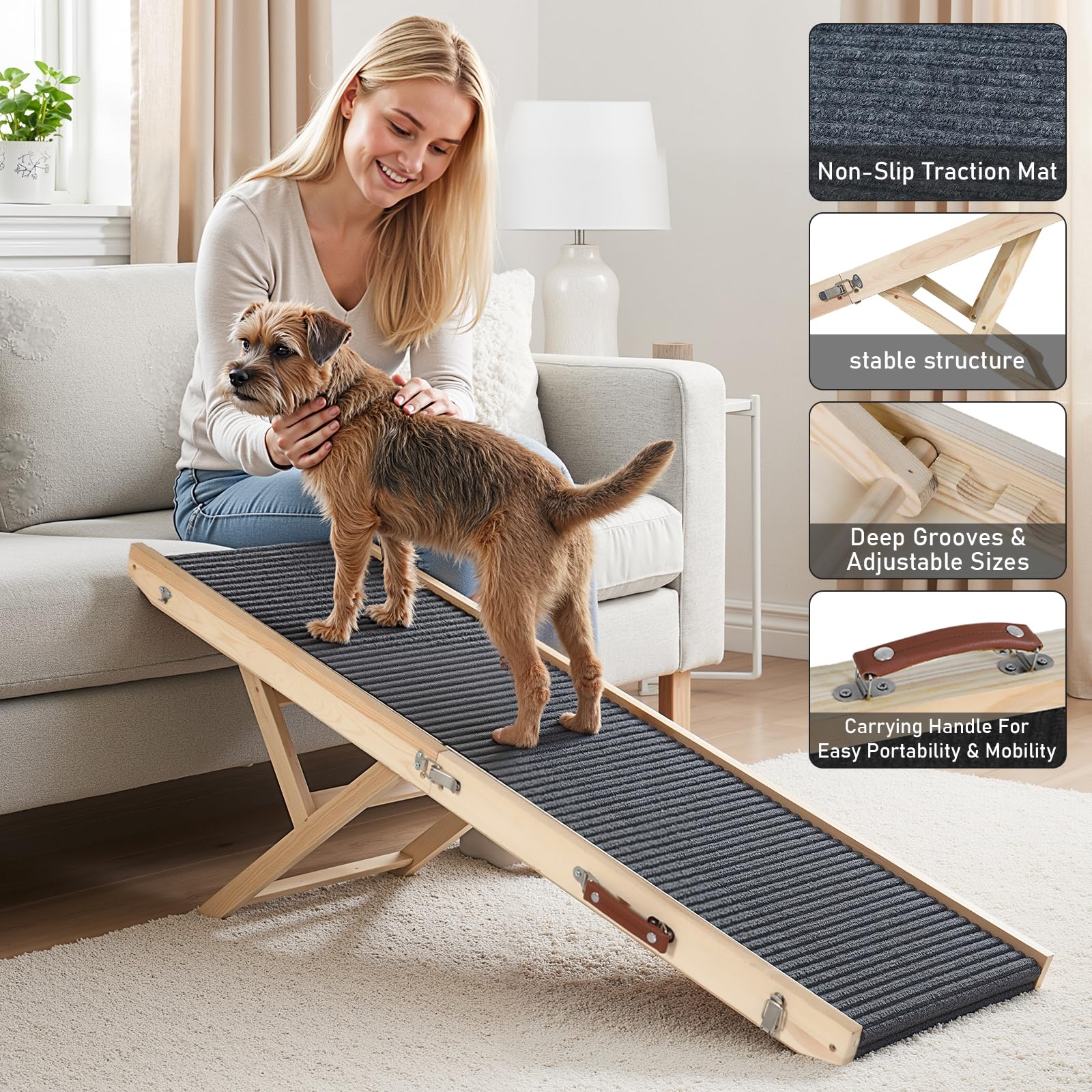 OLYMSOLD rampa plegable para guardarla en espacios reducidos.