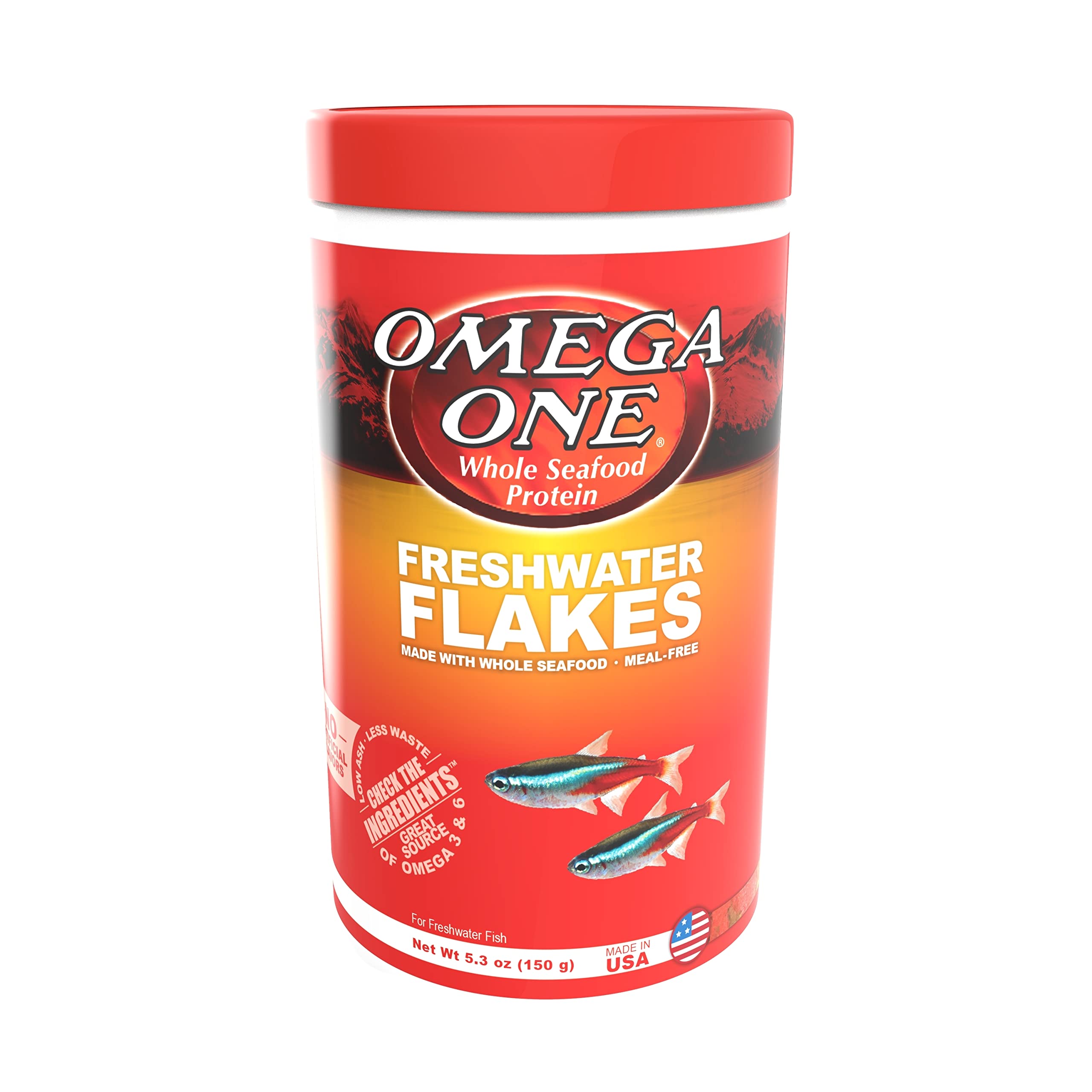 Omega One escamas agua dulce color-resaltado: realza el color natural de los peces
