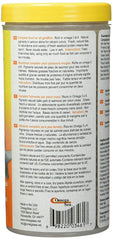 Omega One granulado para goldfish, primer plano de gránulos para nutrición equilibrada.
