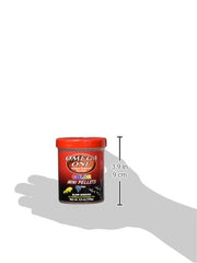 Omega One Granulos Color Mini, frasco seguro que ofrece nutrición estable para peces.