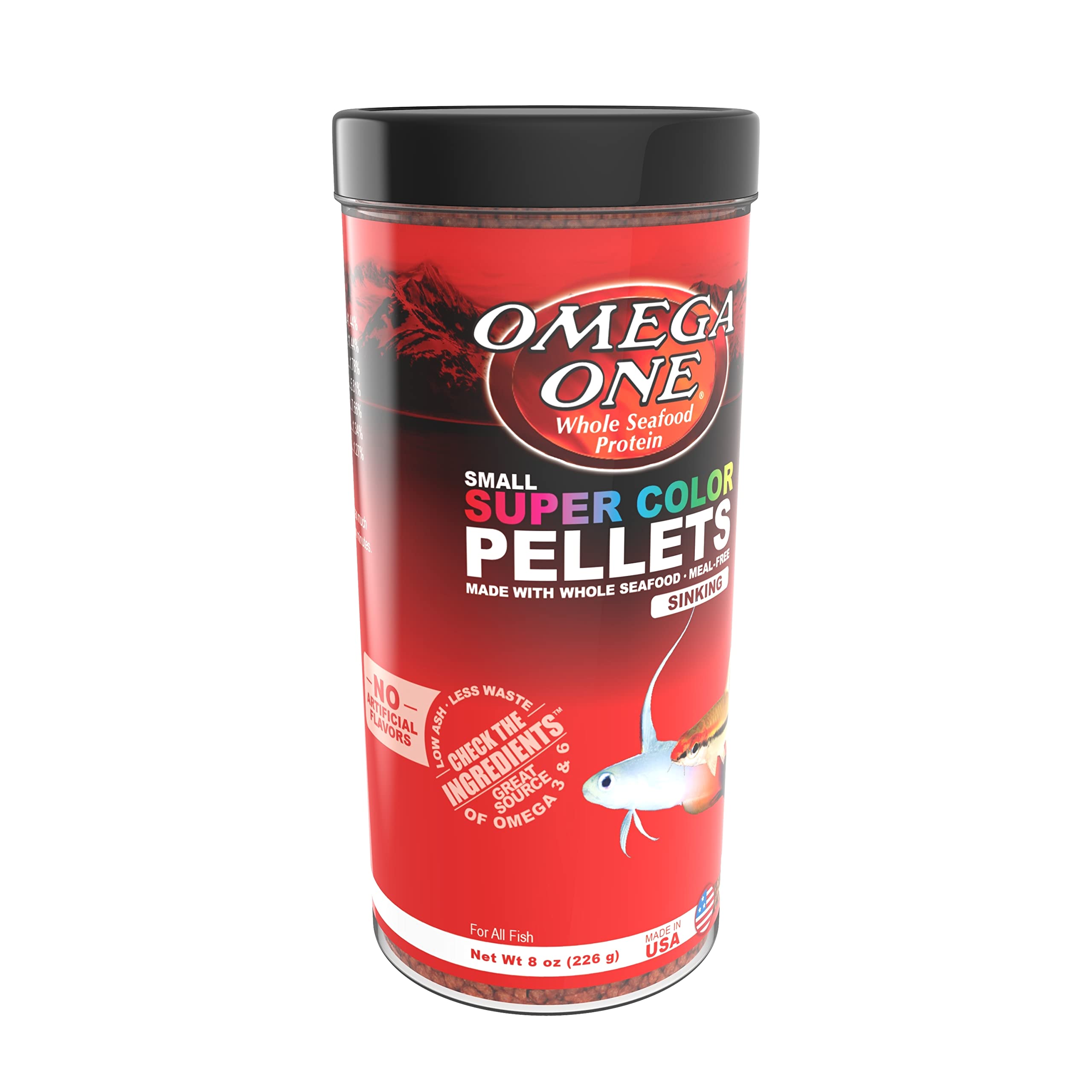 Pellets Color Súper de Omega One con textura firme para uso diario.