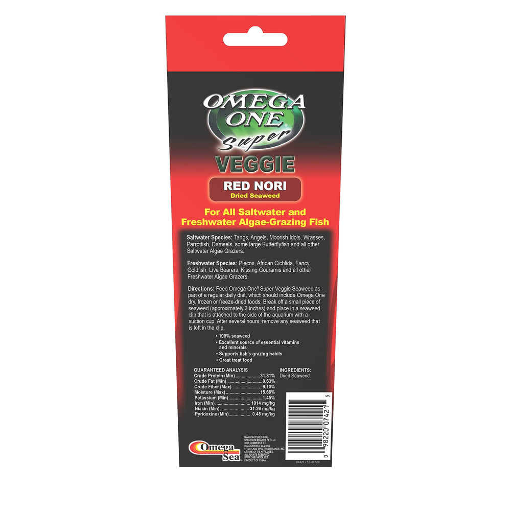 Omega One Super Veggie Alga Roja, opción ligera para merienda saludable.