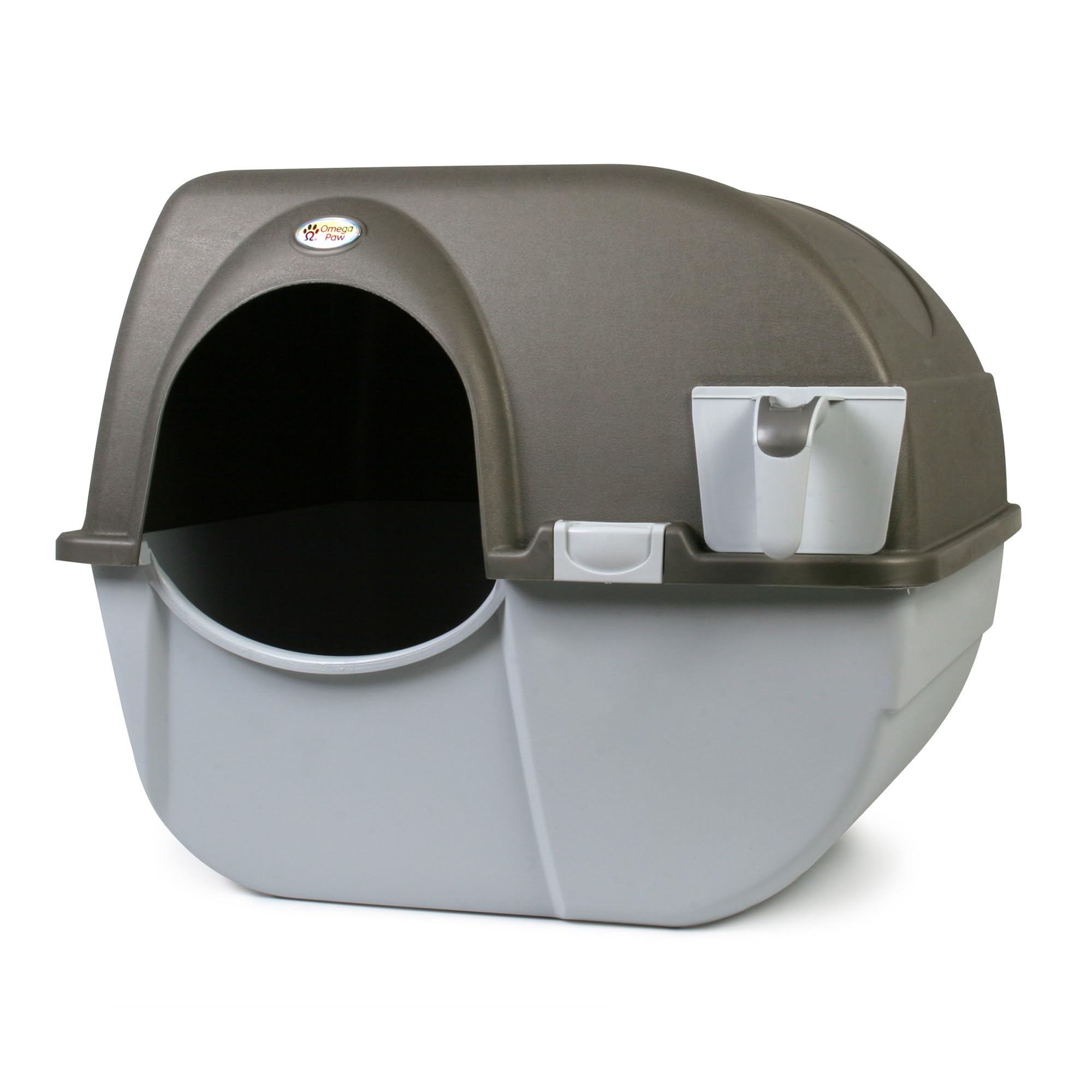 Omega Paw NRA15, caja de arena autolimpieza frontal, facilita mantenimiento diario