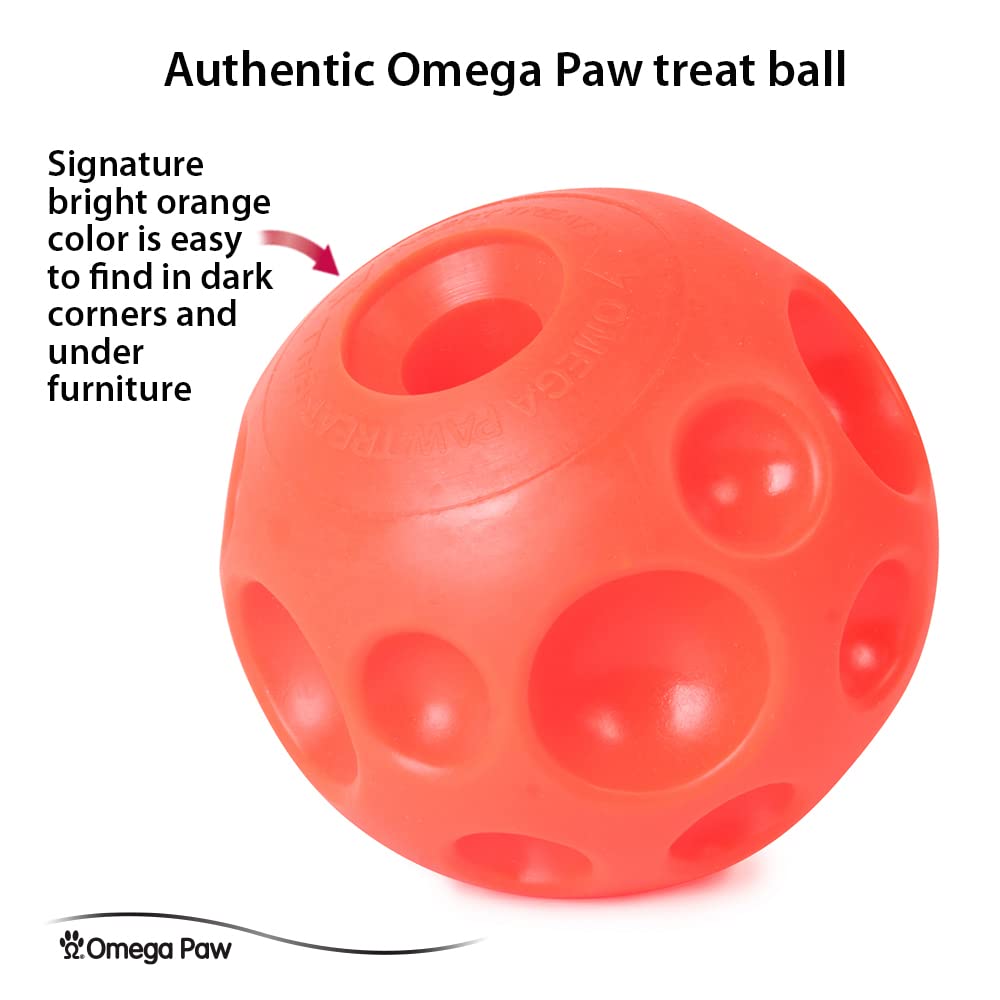 PAW PRINT Omega Paw Tricky Treat Ball Grande perro busca premios al rodar