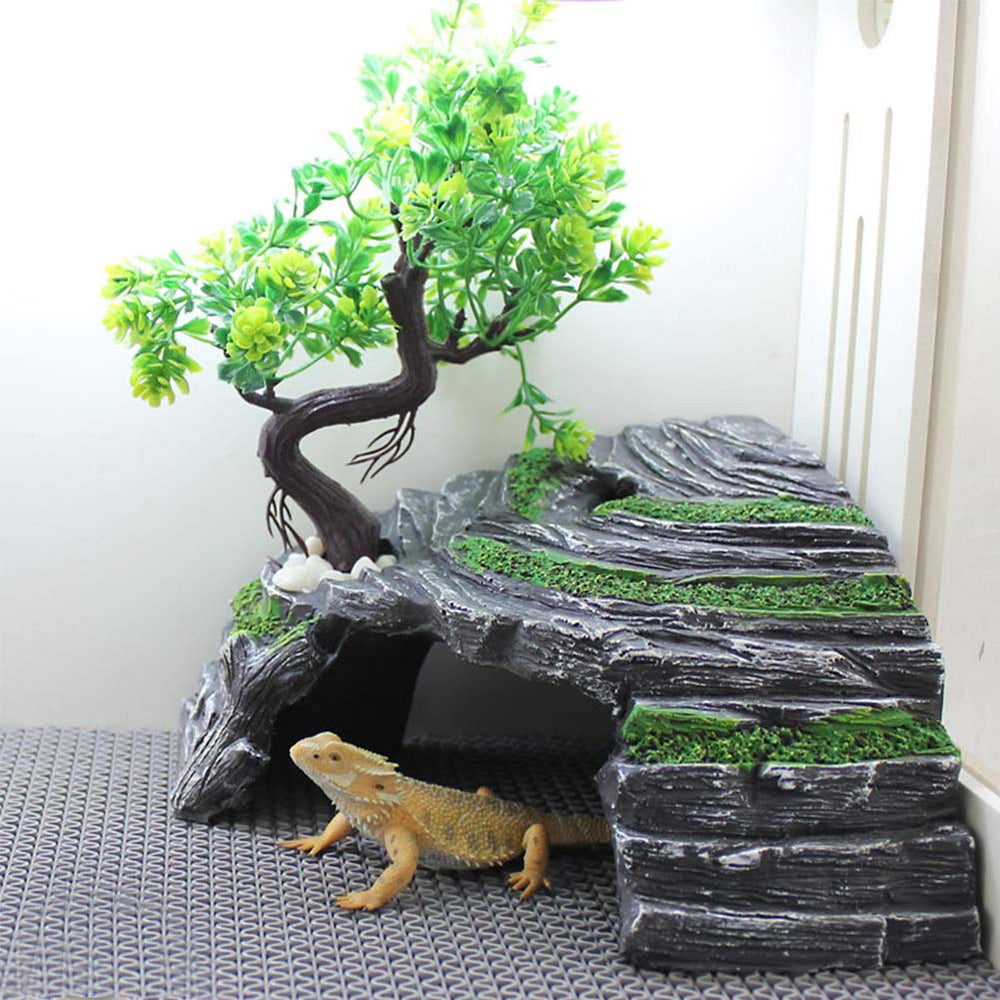 OMEM modelo-realista piedra-arbol, añade aspecto natural al hábitat.