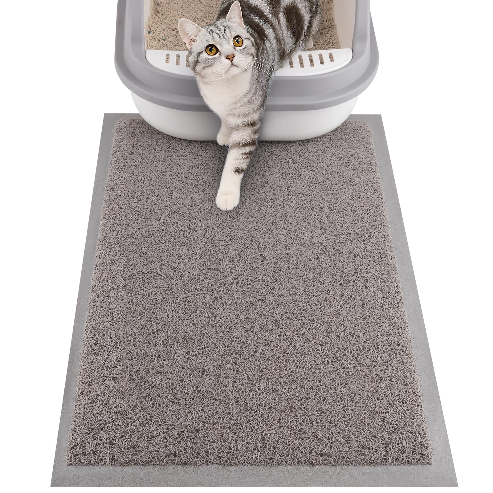 Alfombra para arena de gato Ondware 20x15, captura residuos y facilita la limpieza