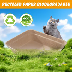 Ondware caja para gatos, uso fácil, desechar sin complicaciones.