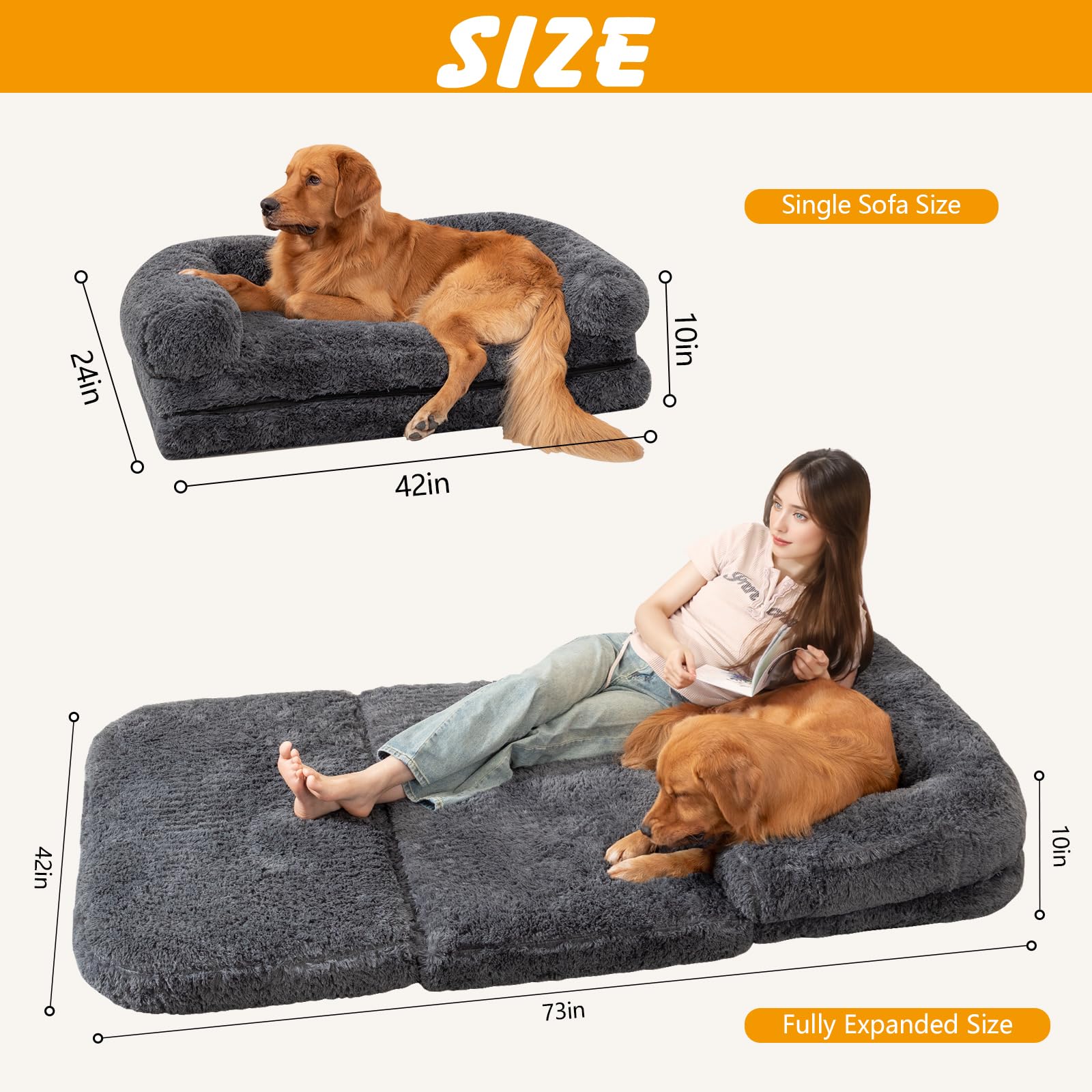 Ondware espuma-huevo ofrece soporte equilibrado para ti y tu mascota.