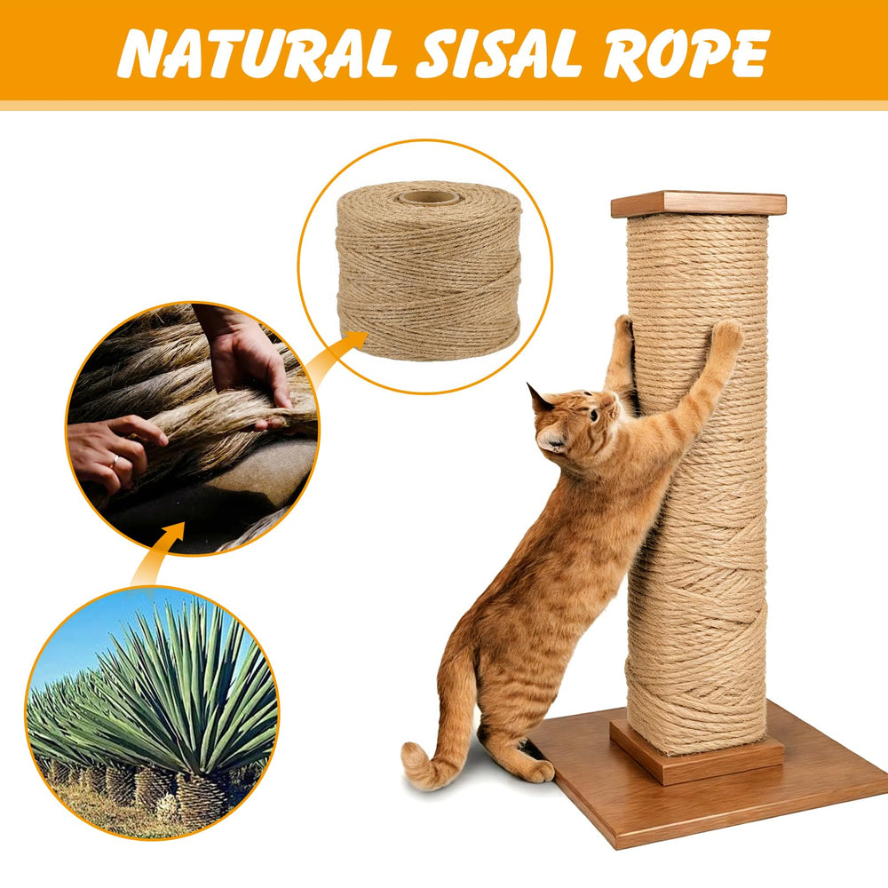 Ondware cuerda sisal 4-ply, alta resistencia para postes de gatos