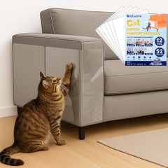 Ondware protector para muebles de gato en sofá, evita rasguños y pelos.