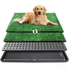 ondware tapete césped para perros con bandeja, entrenamiento cómodo en casa.