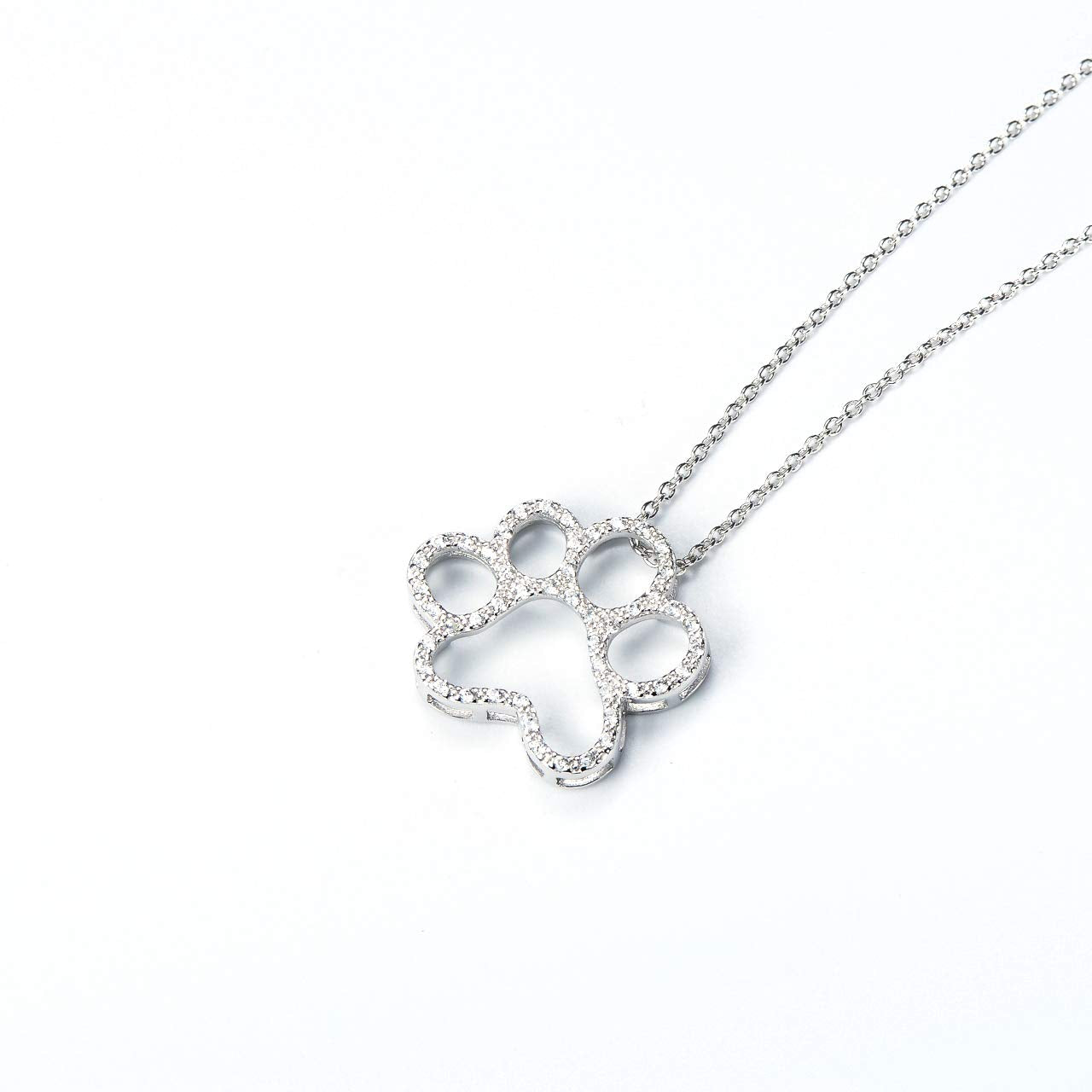 ONEFINITY dije huella de perro en plata 925, detalle elegante para mascotas.