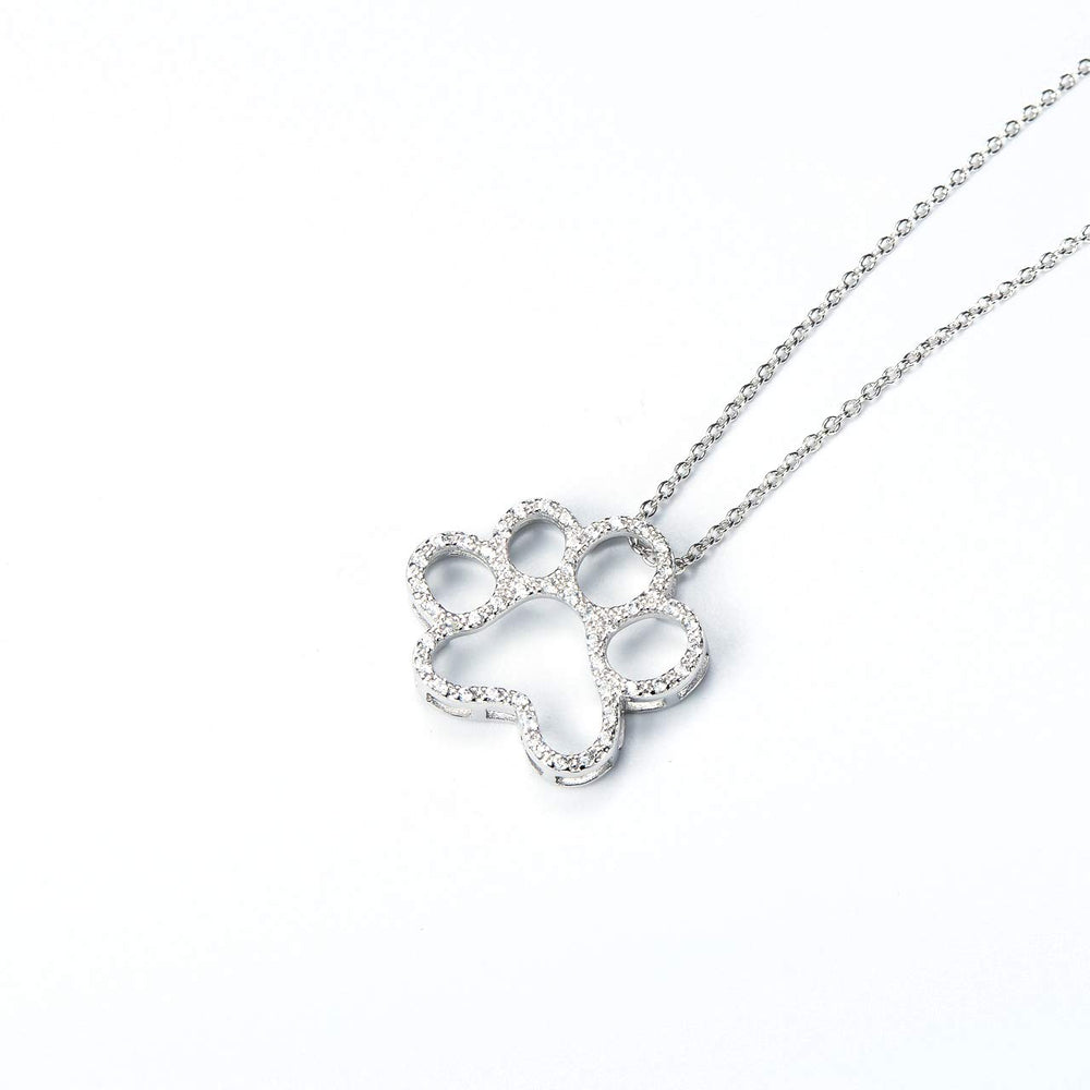 ONEFINITY dije huella de perro en plata 925, detalle elegante para mascotas.