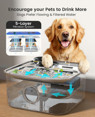 oneisall dispensador agua perros acero inoxidable, durabilidad y limpieza fácil.