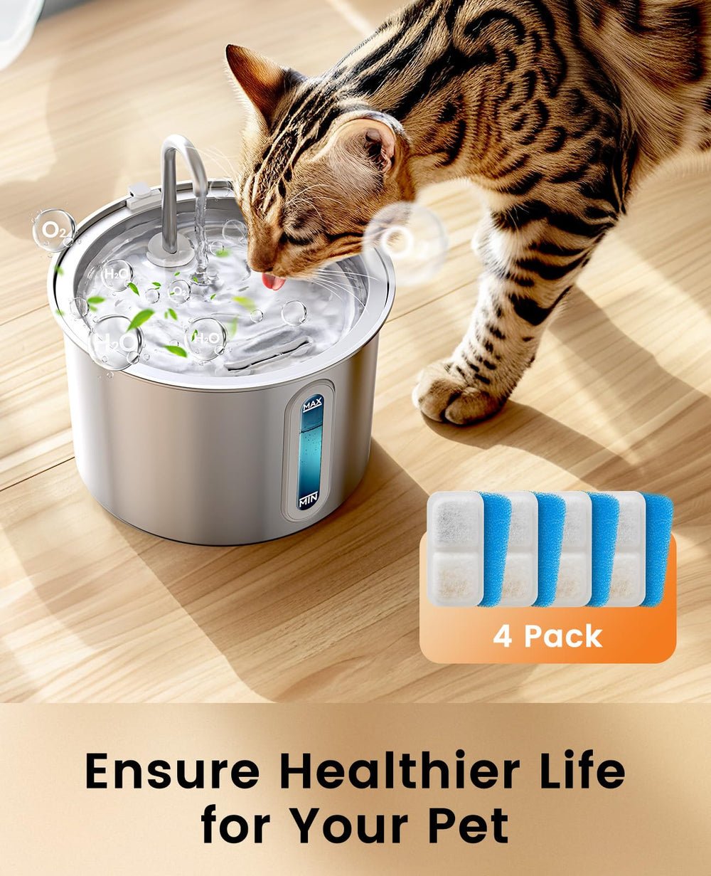 oneisall filtracion-bebedero-gato, mejora la calidad del agua para beber.