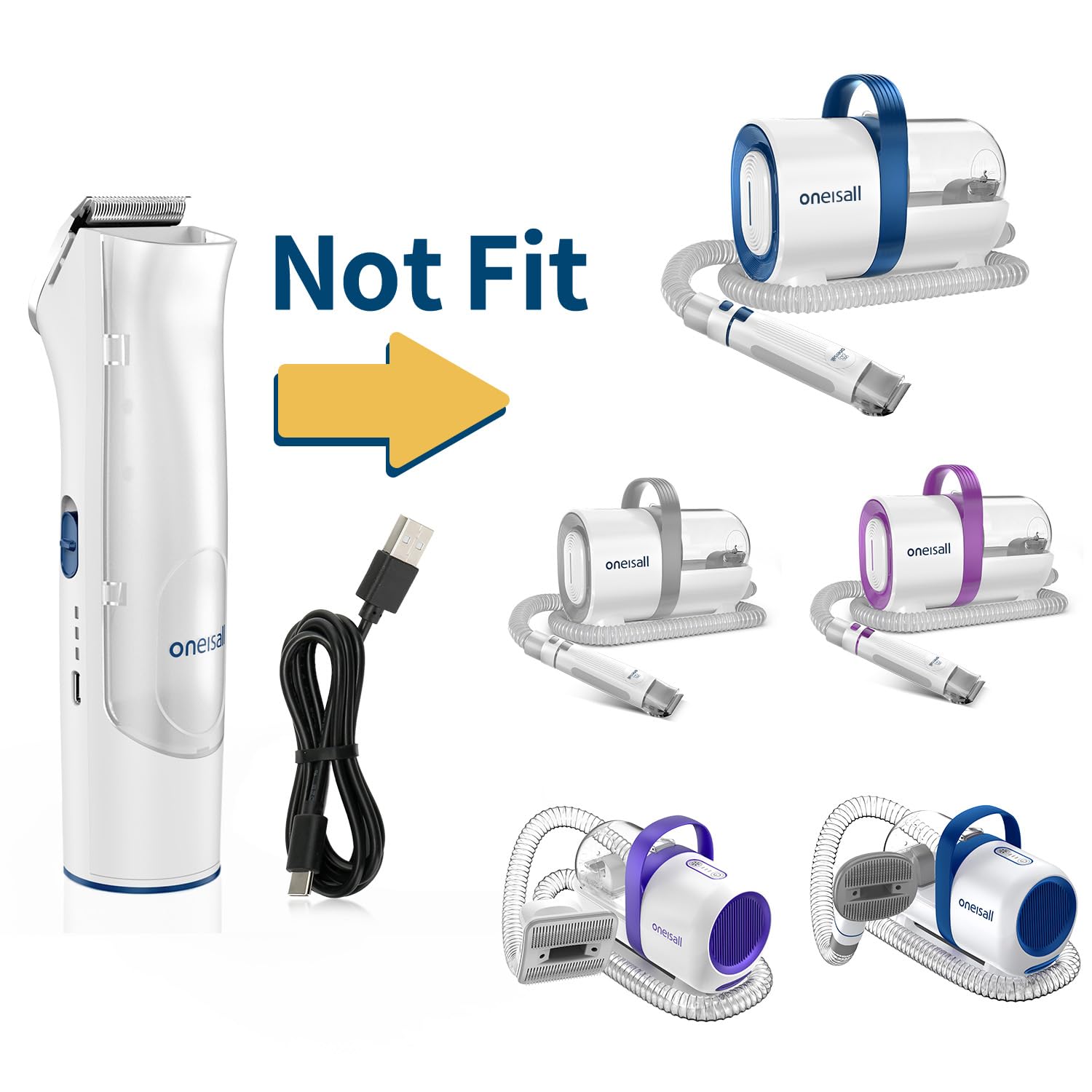 oneisall kit de peluquería canina BM1, práctico para sesiones en casa