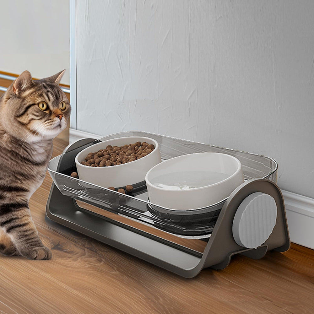 Oneluck tazón gato cerámico elevado facilita la comida